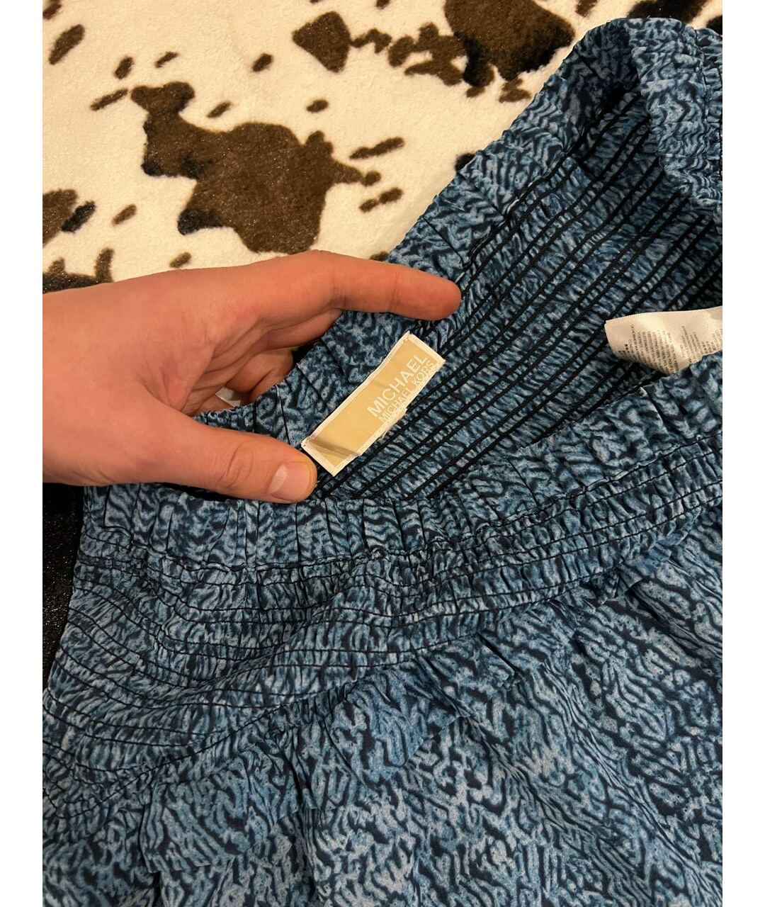 MICHAEL MICHAEL KORS Синяя полиэстеровая юбка мини, фото 3