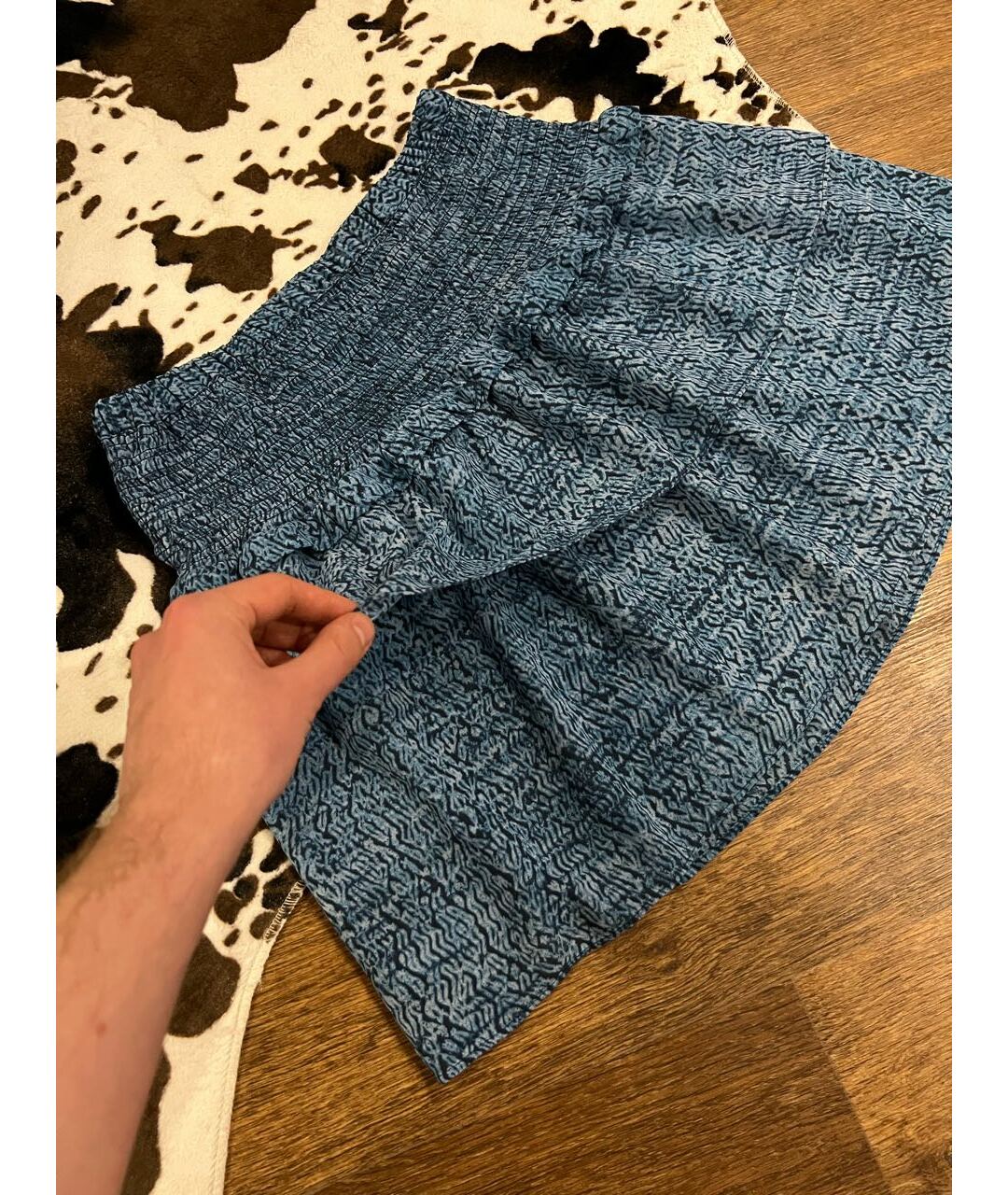 MICHAEL MICHAEL KORS Синяя полиэстеровая юбка мини, фото 2