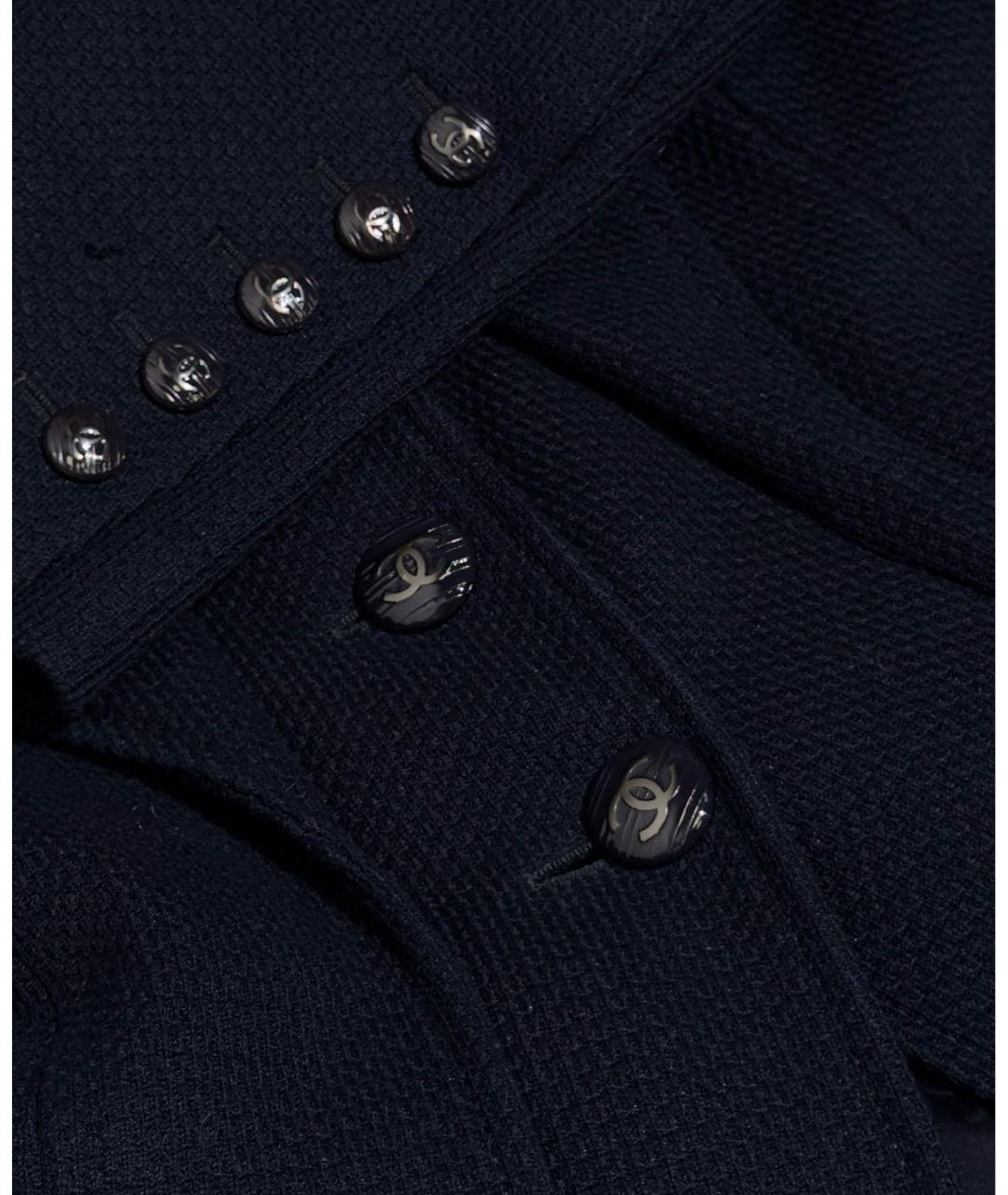 CHANEL Темно-синий хлопковый жакет/пиджак, фото 4