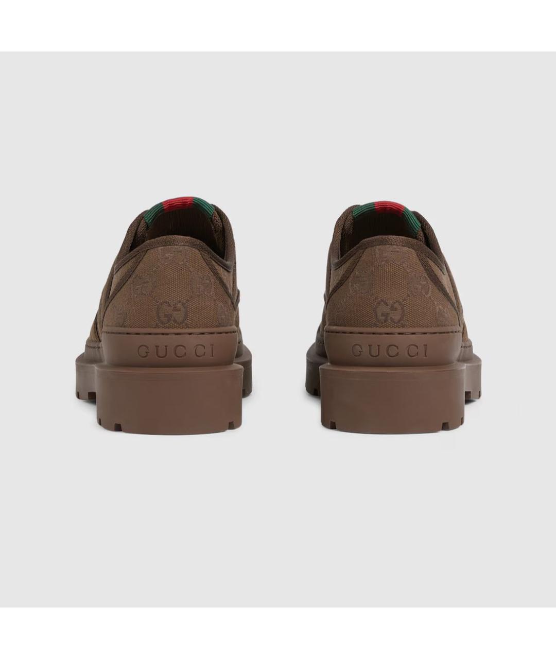 GUCCI Коричневые низкие кроссовки / кеды, фото 4