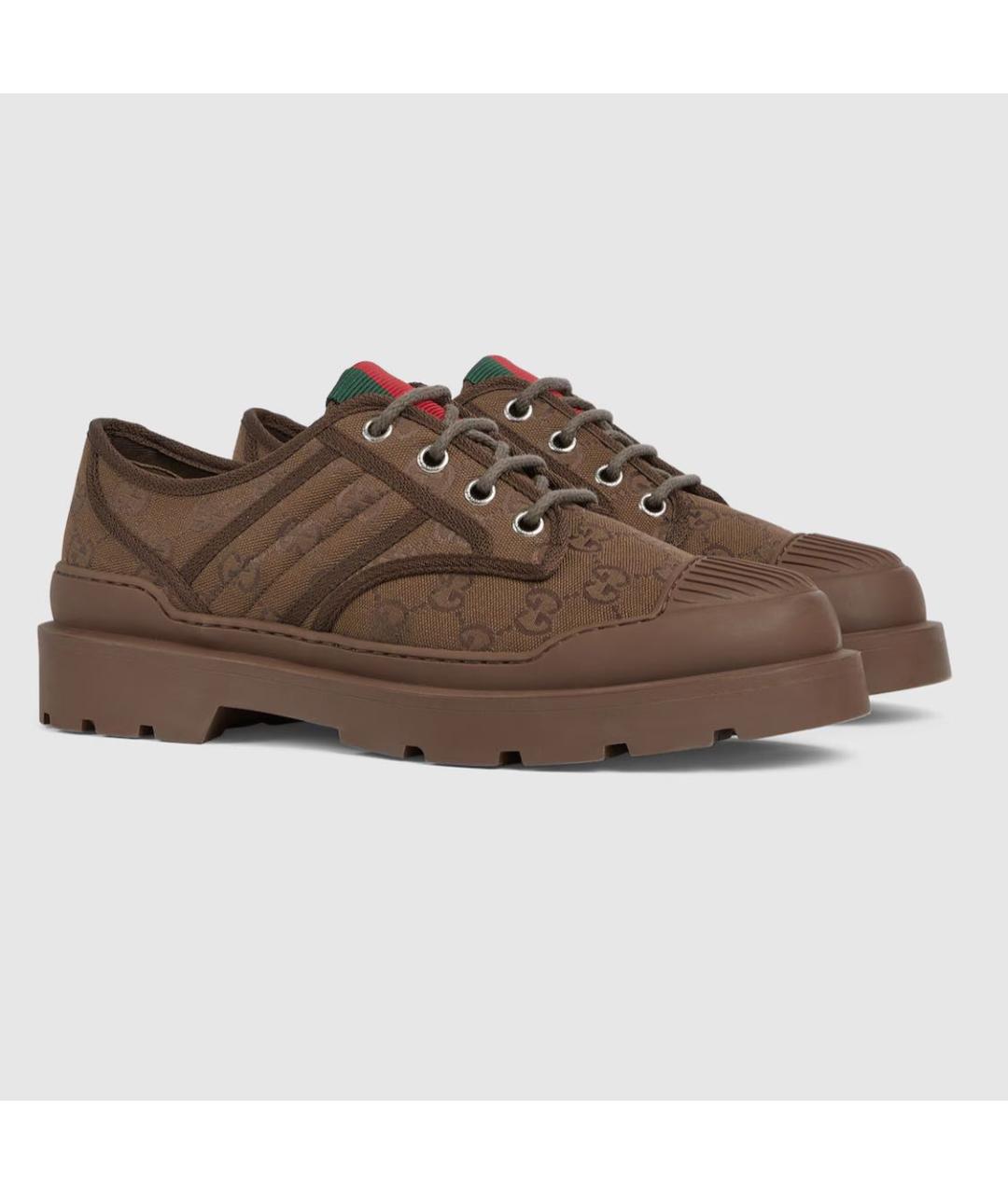 GUCCI Коричневые низкие кроссовки / кеды, фото 2