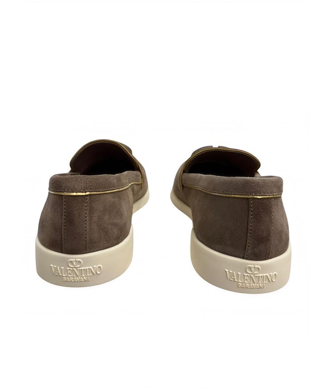 VALENTINO Бежевые замшевые лоферы, фото 3