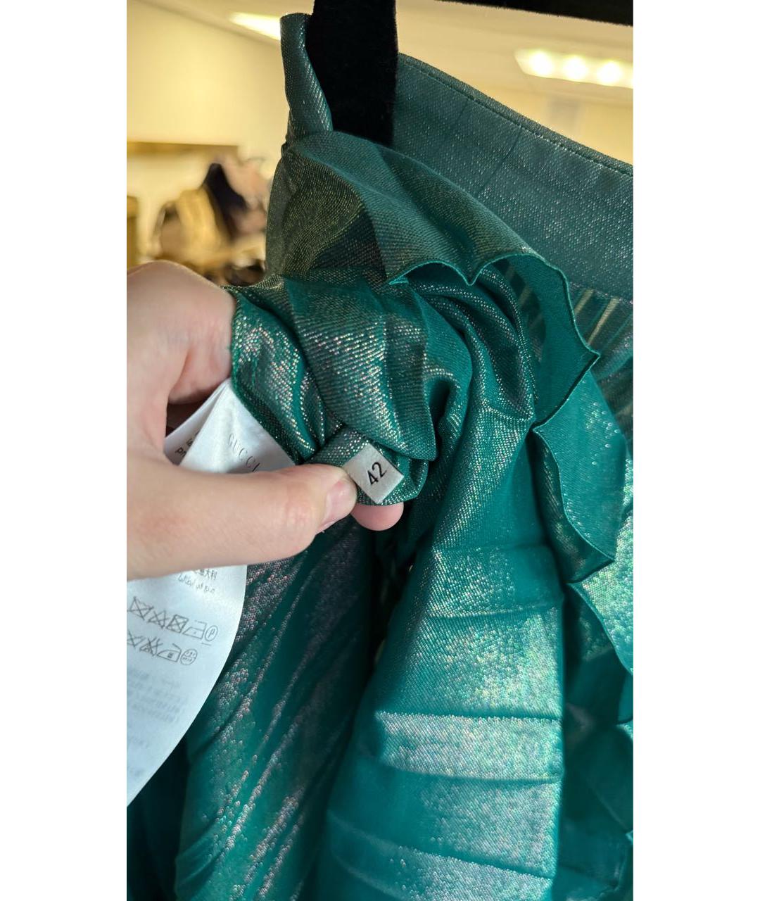 GUCCI Зеленая юбка миди, фото 5