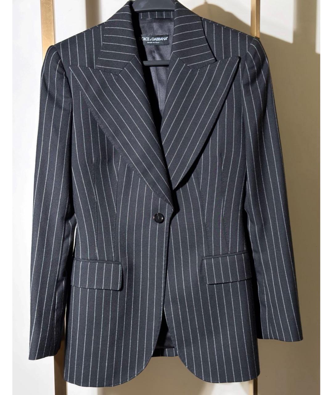 DOLCE&GABBANA Черный шерстяной жакет/пиджак, фото 6