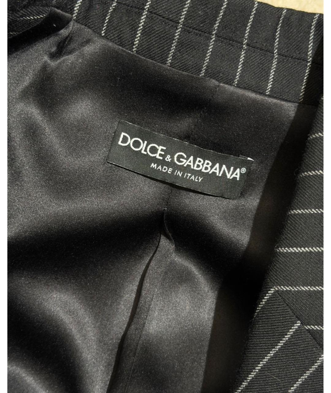 DOLCE&GABBANA Черный шерстяной жакет/пиджак, фото 3