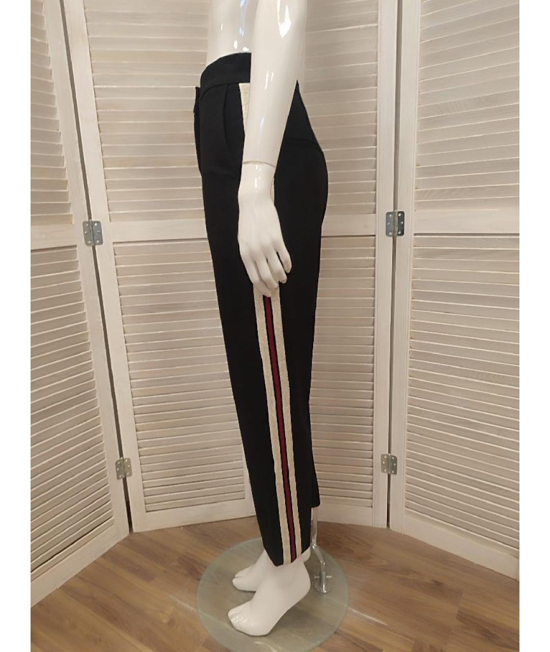 SANDRO Черные вискозные прямые брюки, фото 4