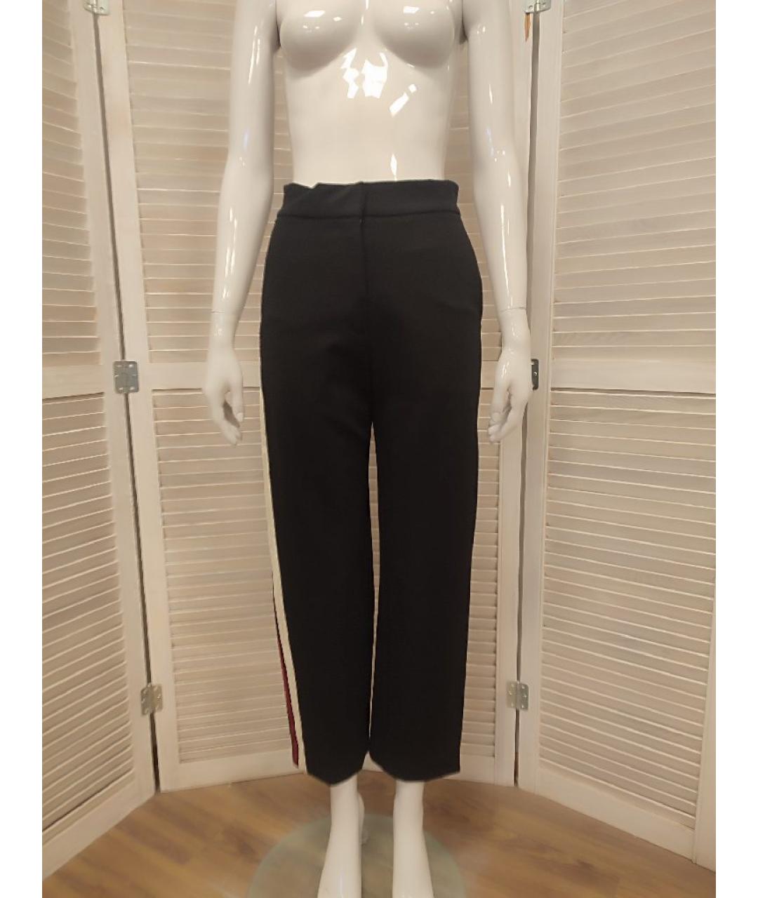 SANDRO Черные вискозные прямые брюки, фото 10