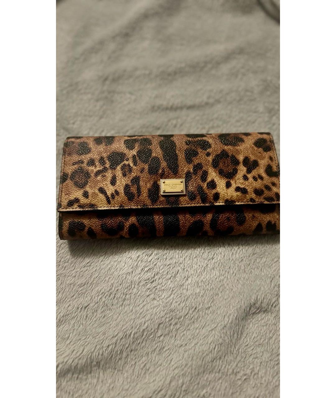 DOLCE&GABBANA Коричневый кожаный кошелек, фото 7
