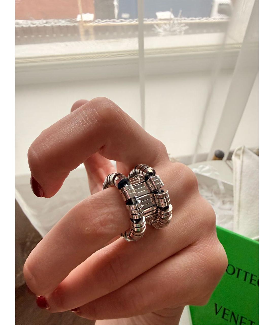 BOTTEGA VENETA Серебряное серебряное кольцо, фото 4