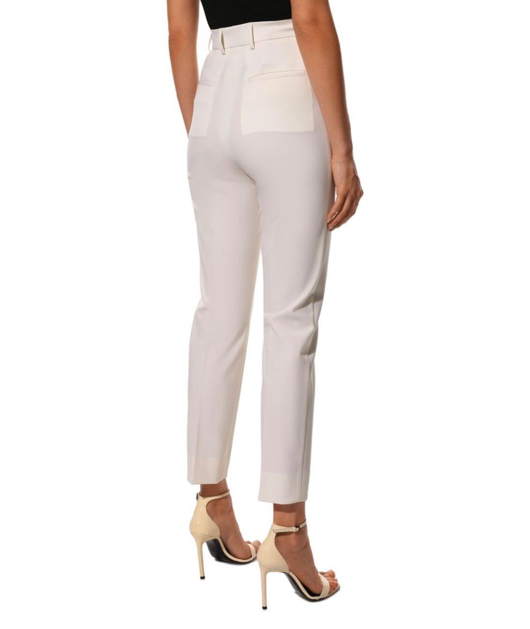 DOLCE&GABBANA Белые шерстяные брюки узкие, фото 2