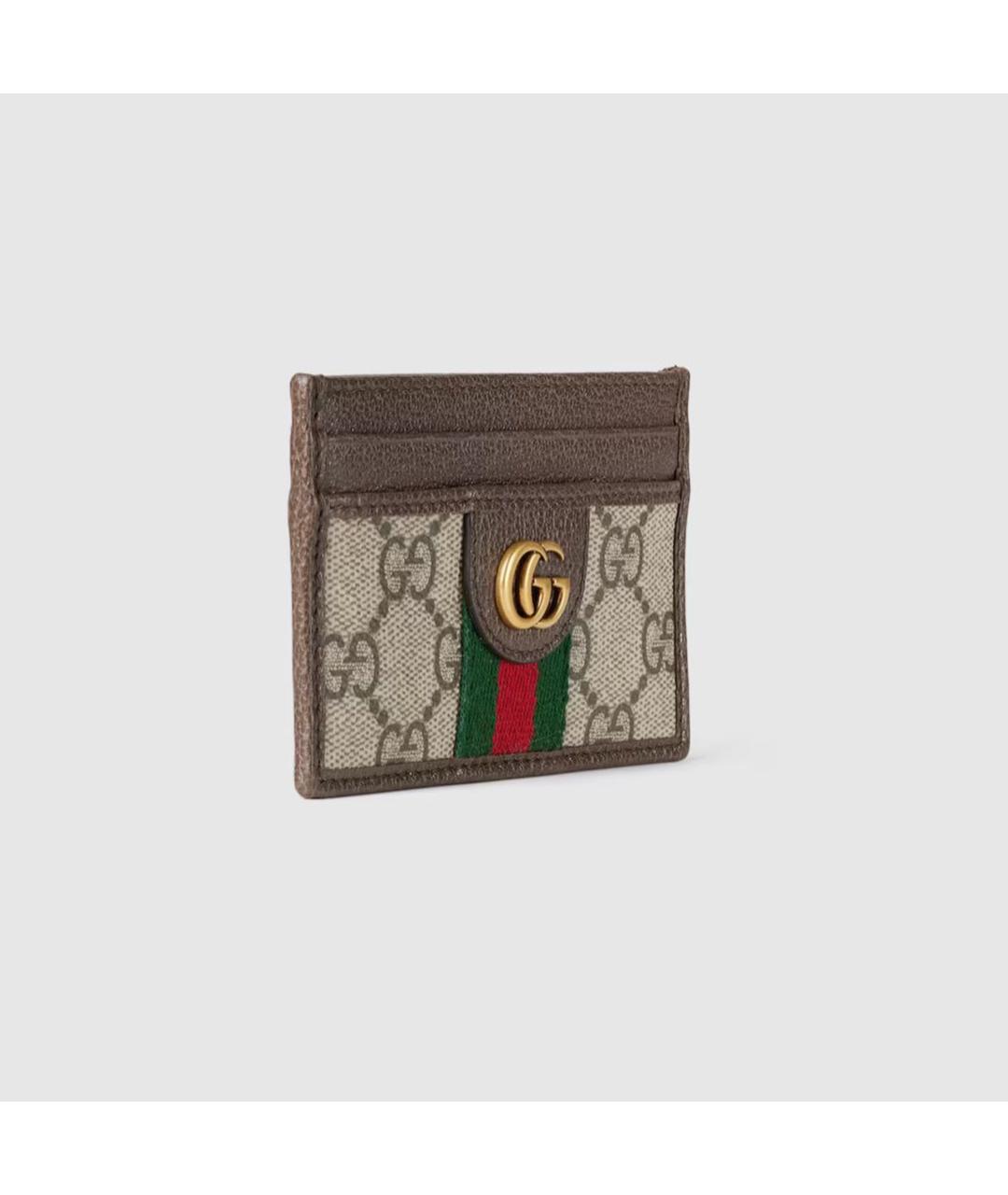 GUCCI Коричневый кожаный кардхолдер, фото 3