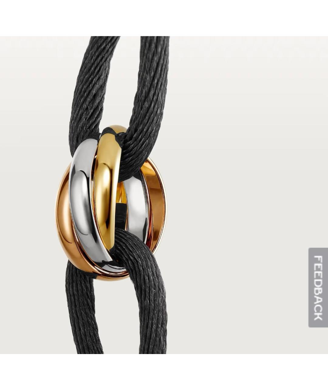 CARTIER Черный браслет из желтого золота, фото 3