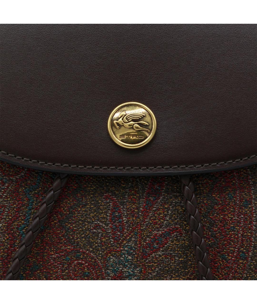 ETRO Коричневый хлопковый рюкзак, фото 4