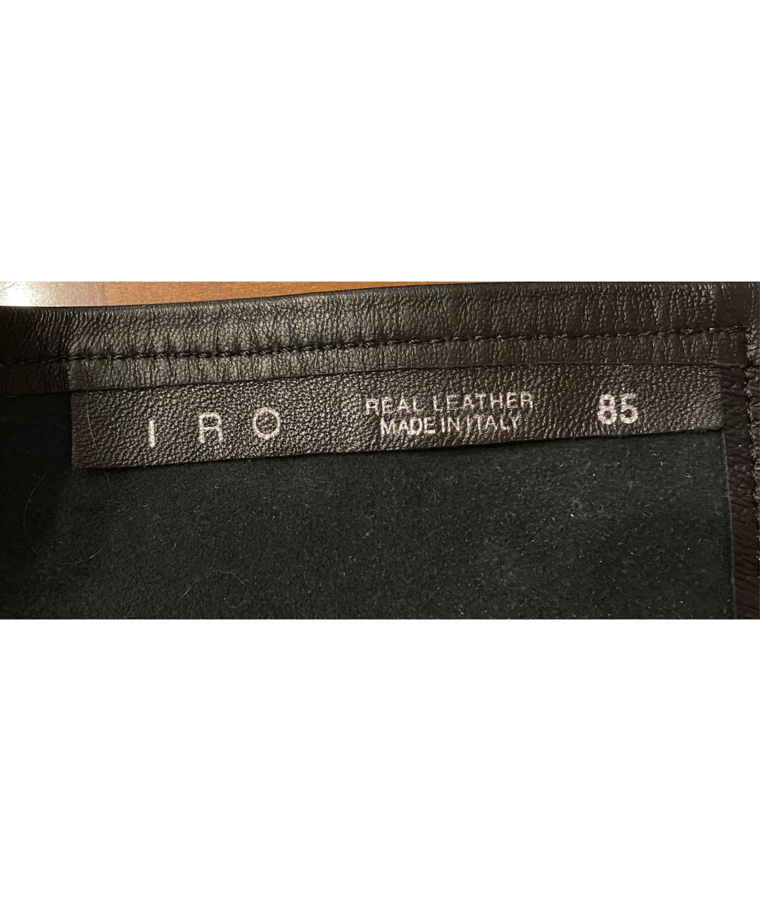 IRO Черный кожаный ремень, фото 6