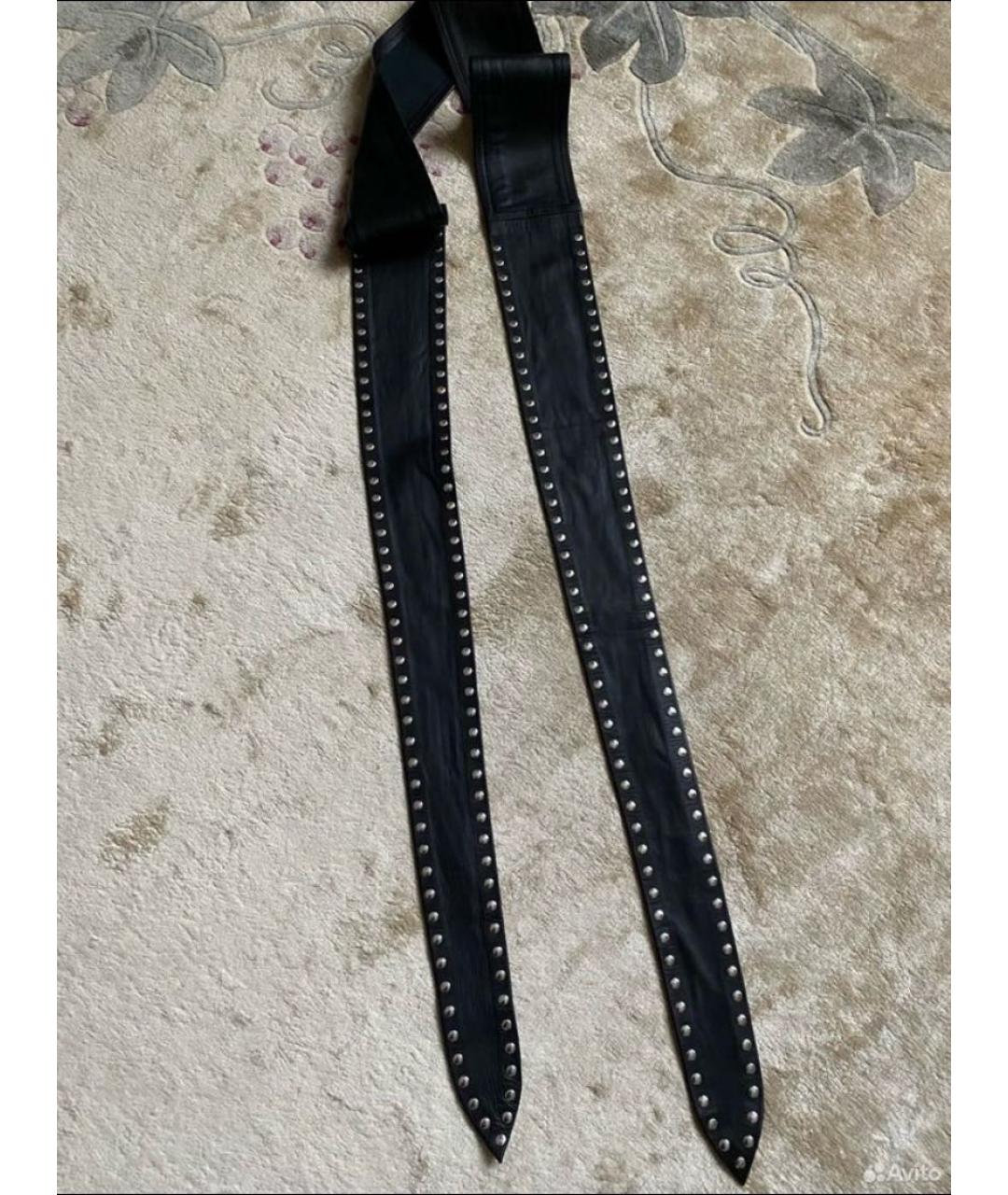 IRO Черный кожаный ремень, фото 5