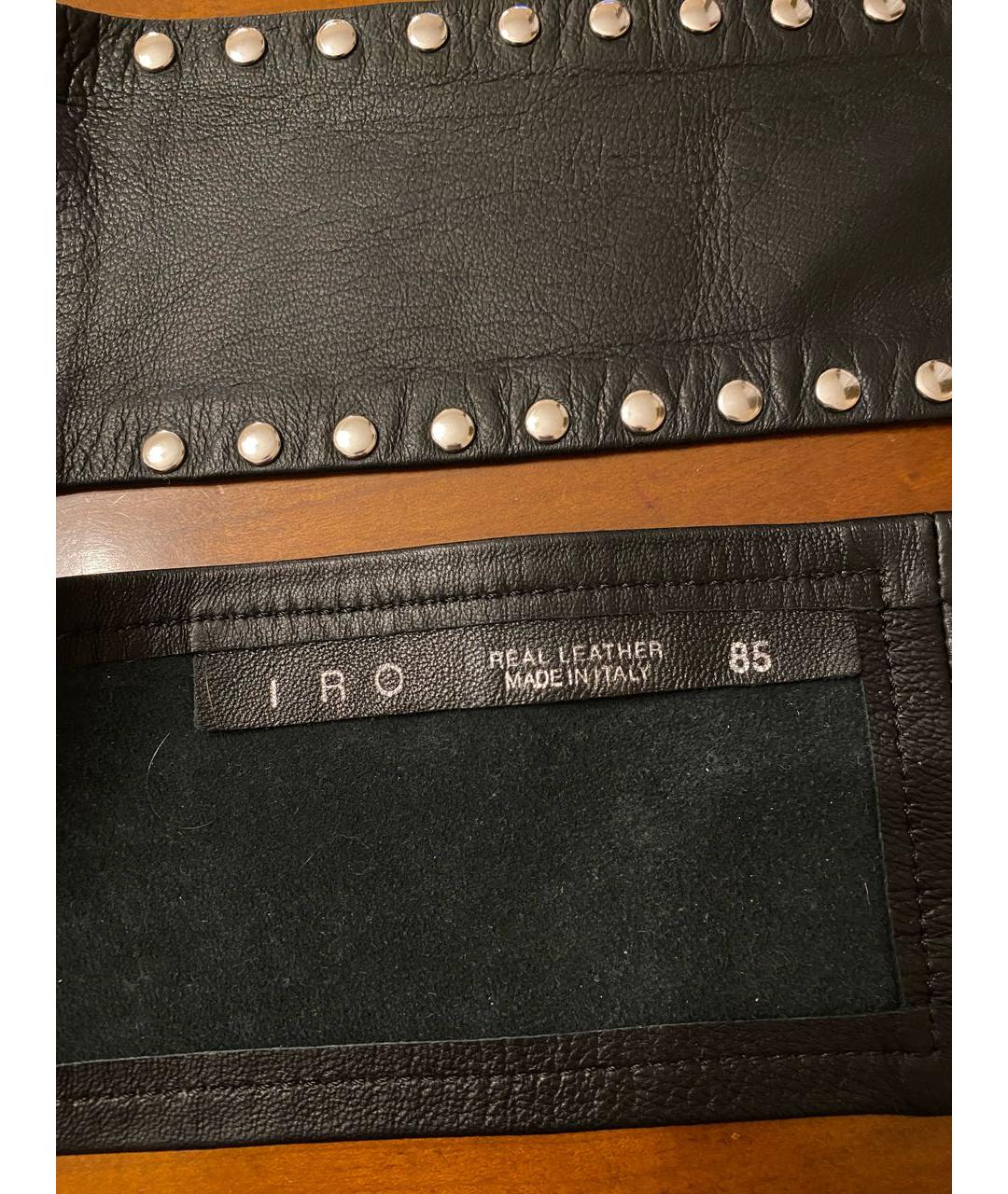 IRO Черный кожаный ремень, фото 8