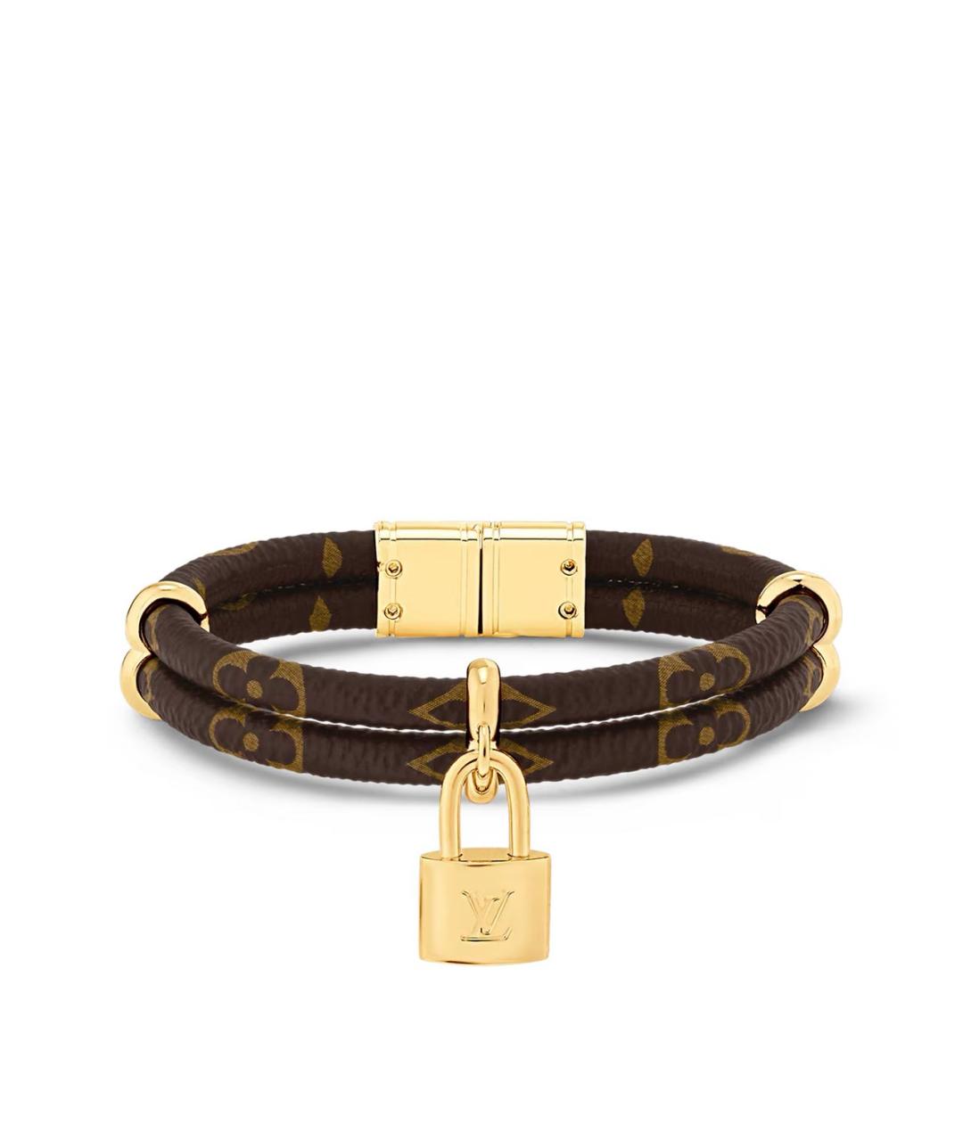 LOUIS VUITTON Коричневый кожаный браслет, фото 1