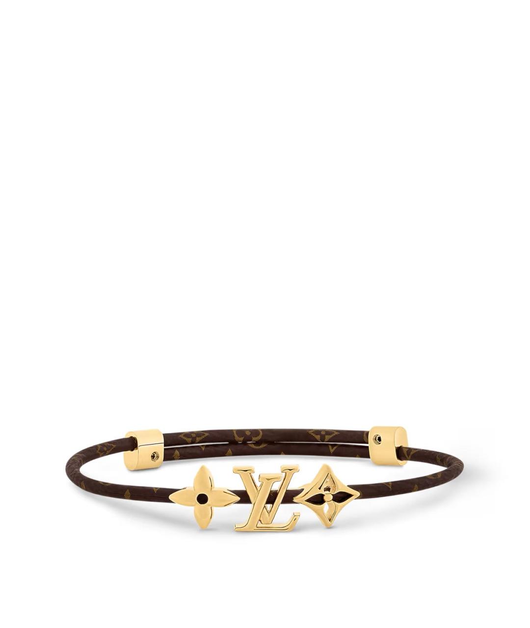 LOUIS VUITTON Коричневый кожаный браслет, фото 1