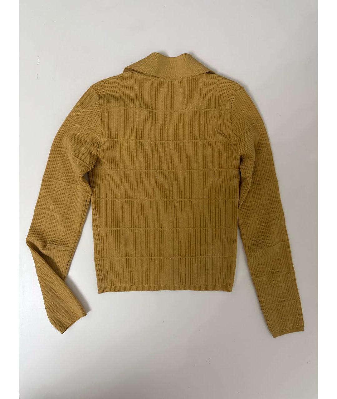 SANDRO Горчичный вискозный джемпер / свитер, фото 5