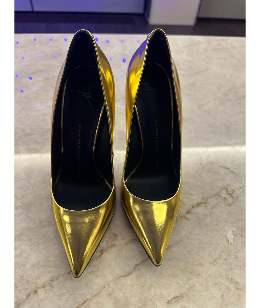 GIUSEPPE ZANOTTI DESIGN Золотые туфли из искусственной кожи, фото 2