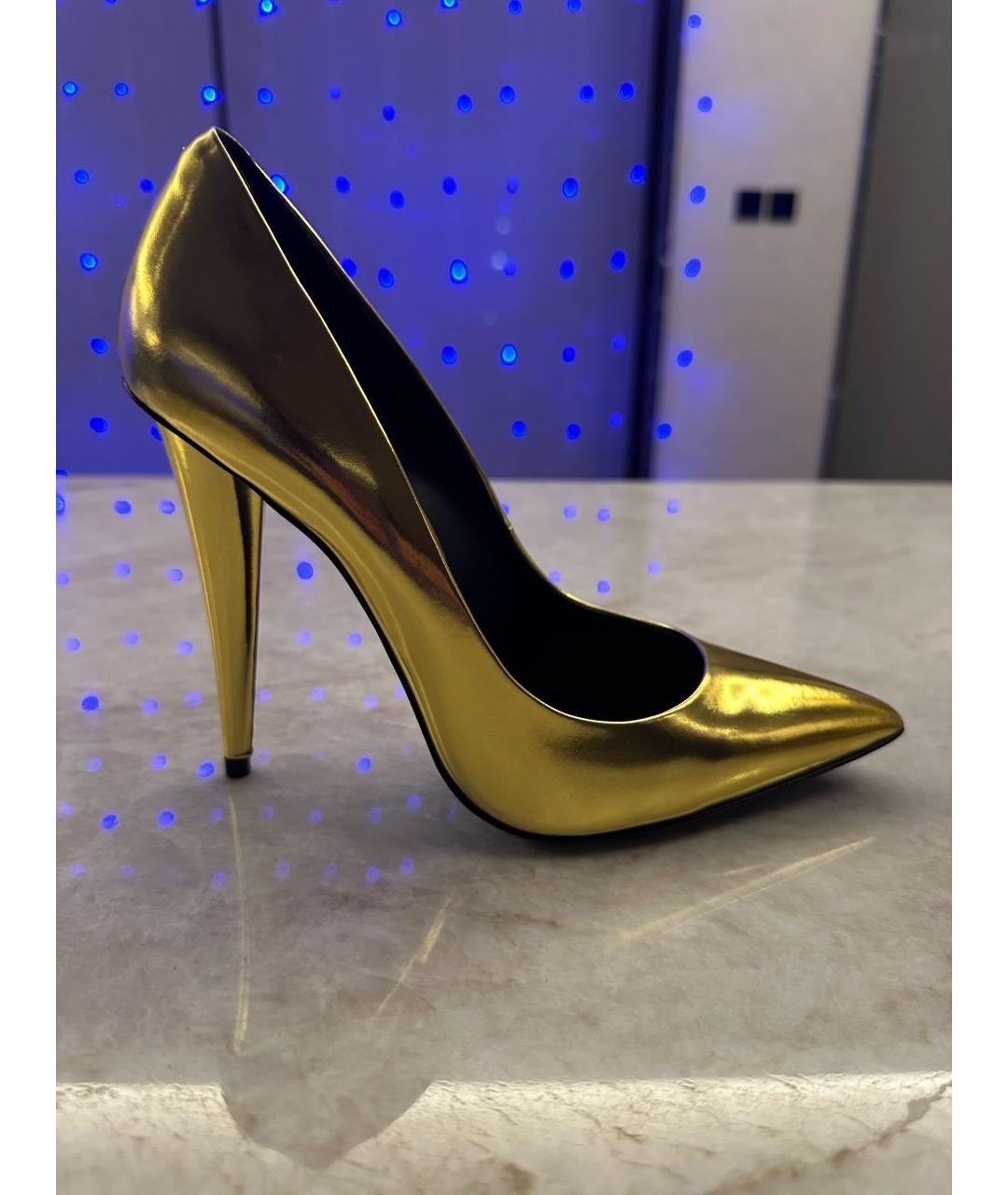 GIUSEPPE ZANOTTI DESIGN Золотые туфли из искусственной кожи, фото 5