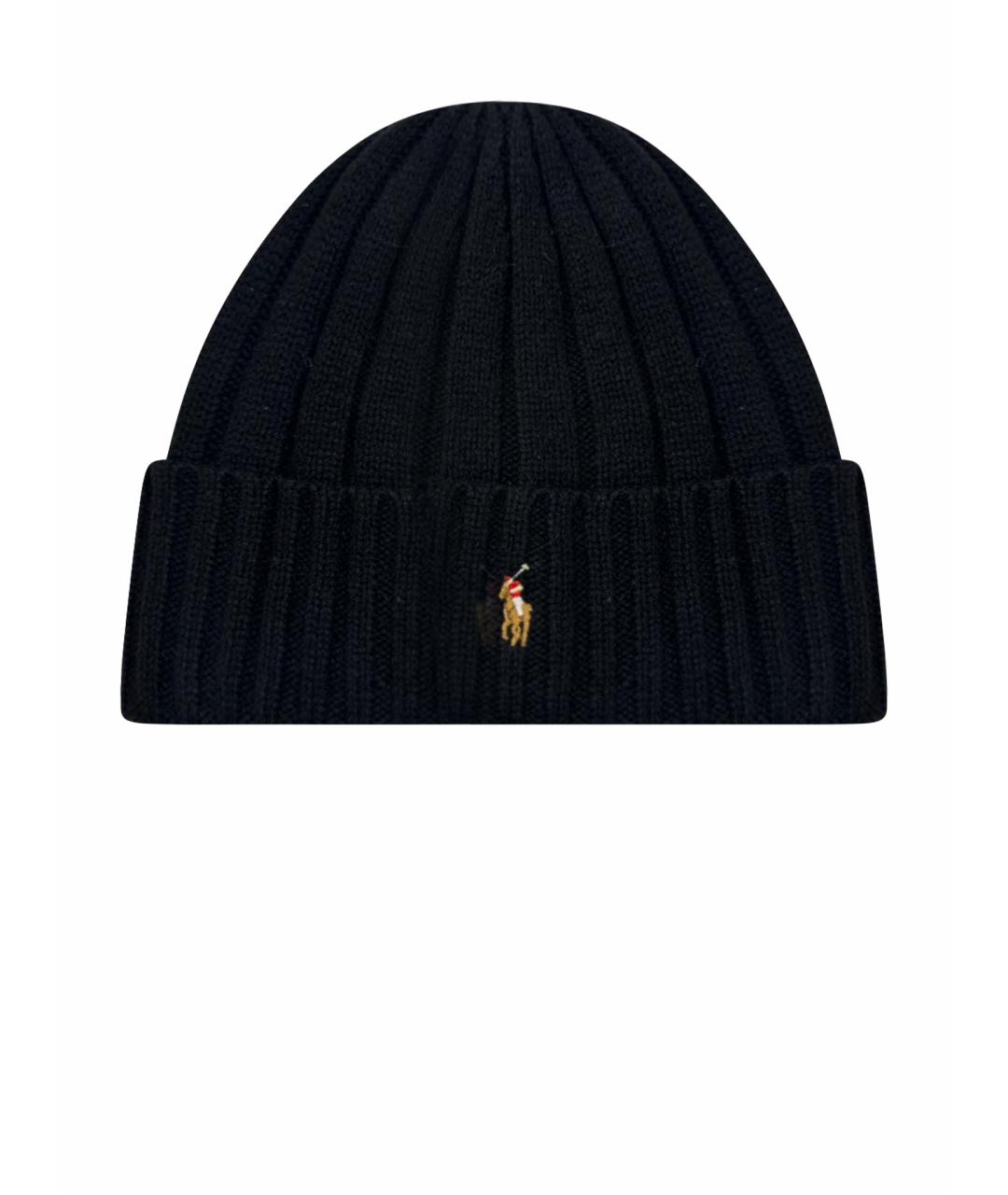 POLO RALPH LAUREN Черная шерстяная шапка, фото 1