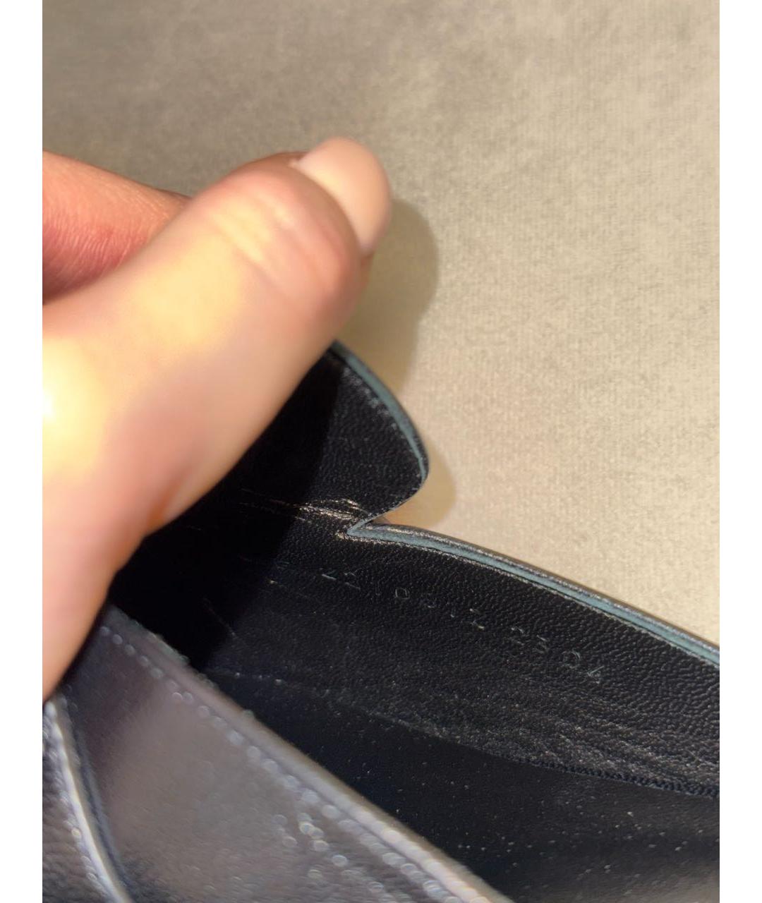 HERMES Черные кожаные мюли, фото 5