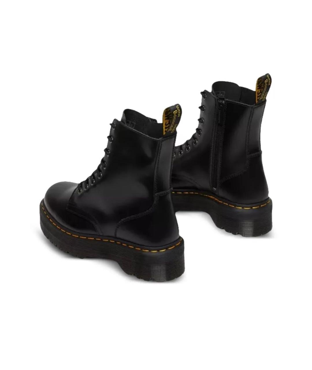 DR. MARTENS Черные кожаные высокие ботинки, фото 3