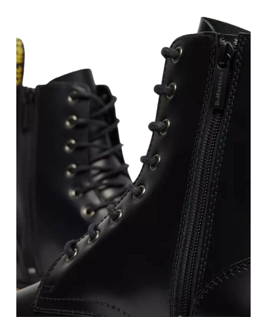 DR. MARTENS Черные кожаные высокие ботинки, фото 5