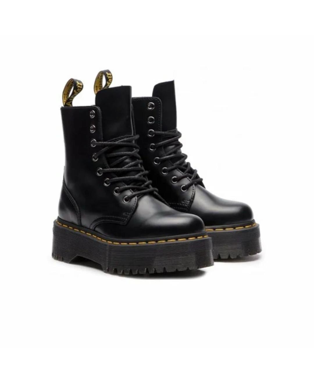 DR. MARTENS Черные кожаные высокие ботинки, фото 2