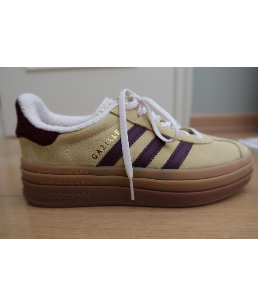 ADIDAS Желтые замшевые кеды, фото 10