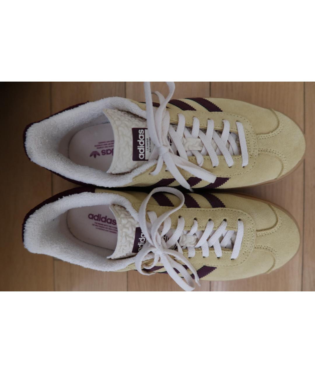 ADIDAS Желтые замшевые кеды, фото 2