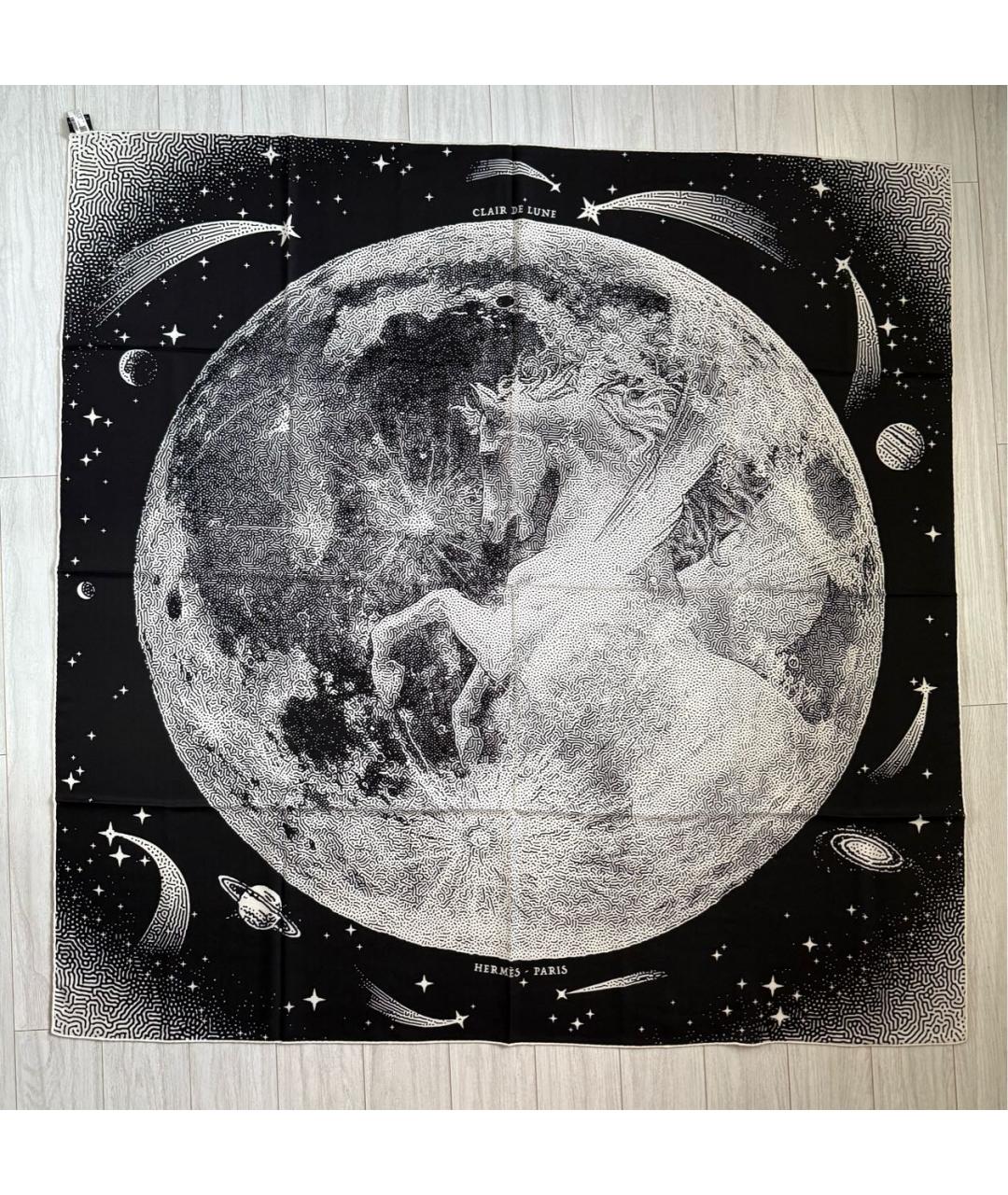 HERMES Серый кашемировый платок, фото 4