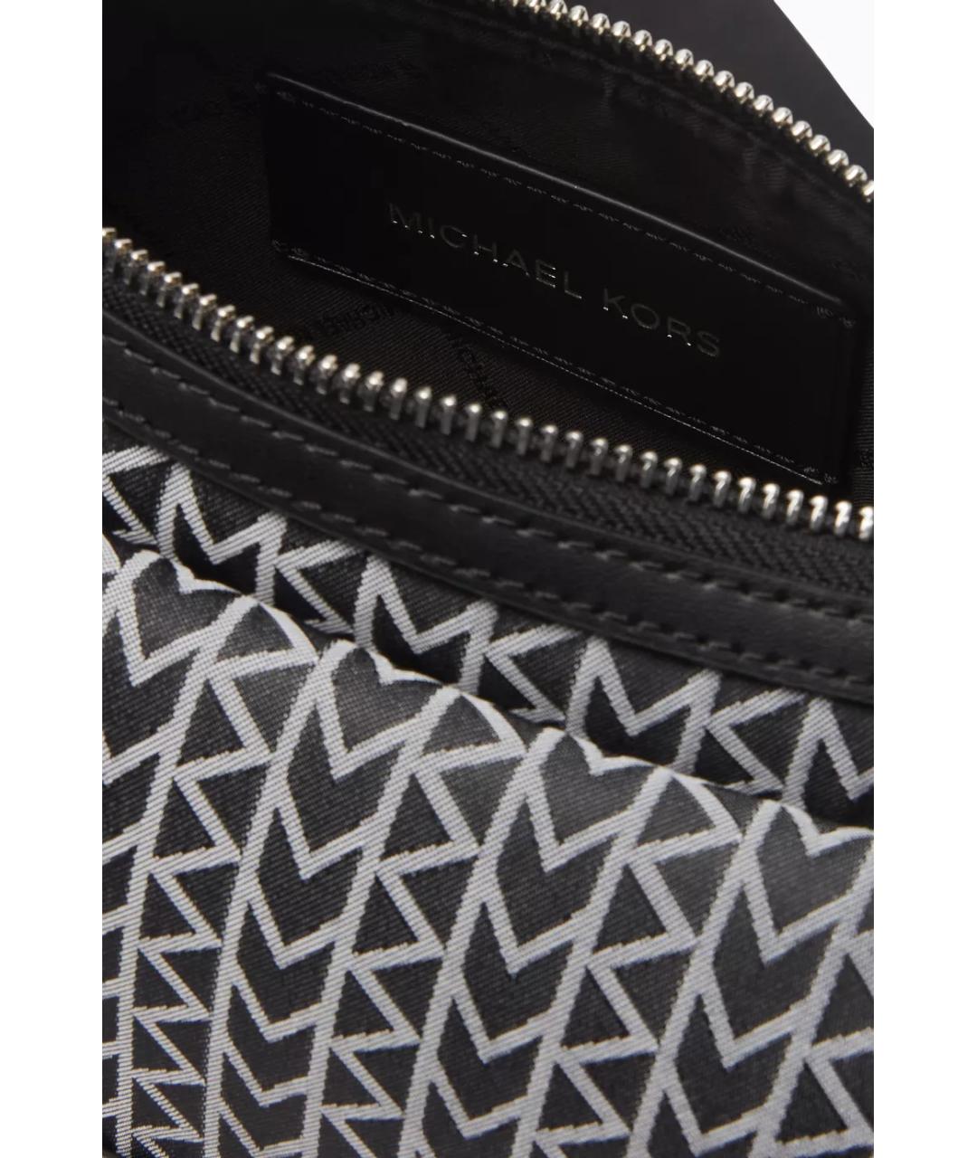 MICHAEL KORS Черная жаккардовая сумка на плечо, фото 4