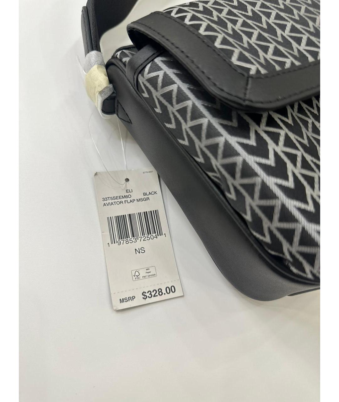 MICHAEL KORS Черная жаккардовая сумка на плечо, фото 7