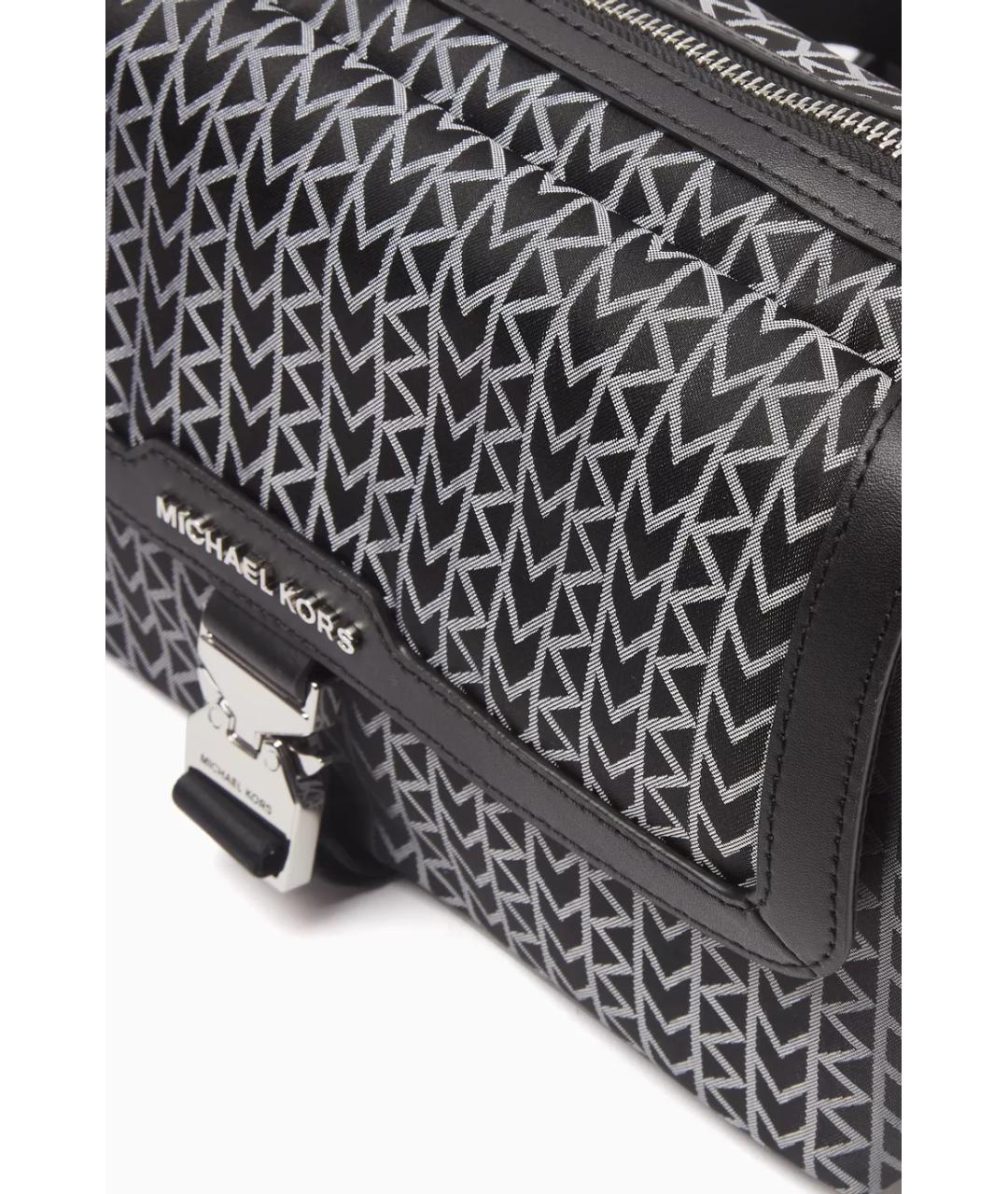 MICHAEL KORS Черная жаккардовая сумка на плечо, фото 5