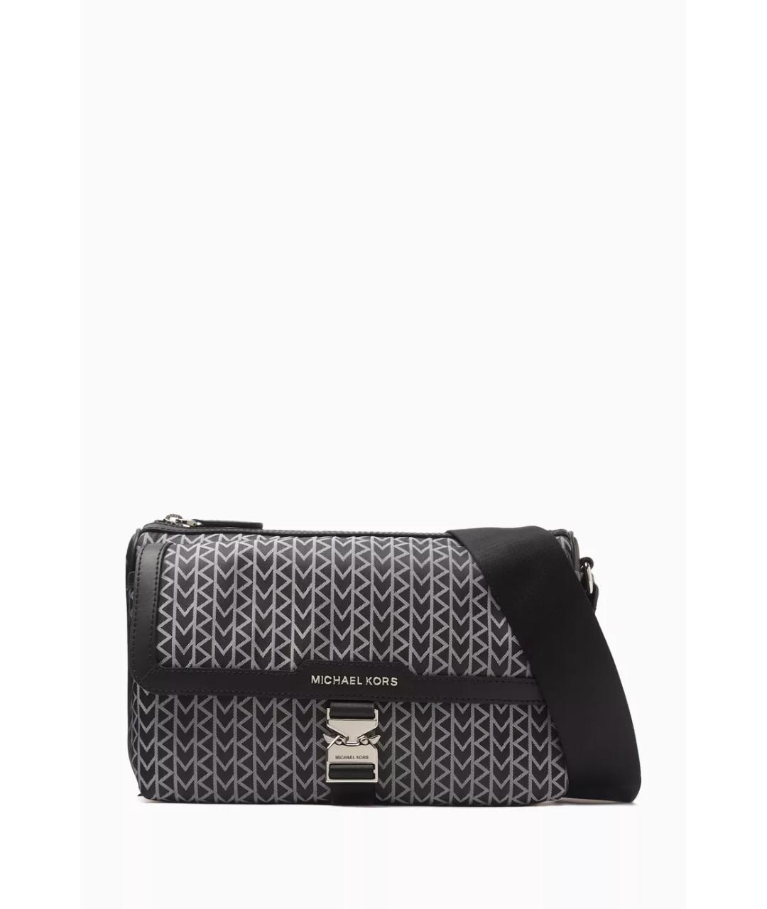 MICHAEL KORS Черная жаккардовая сумка на плечо, фото 1