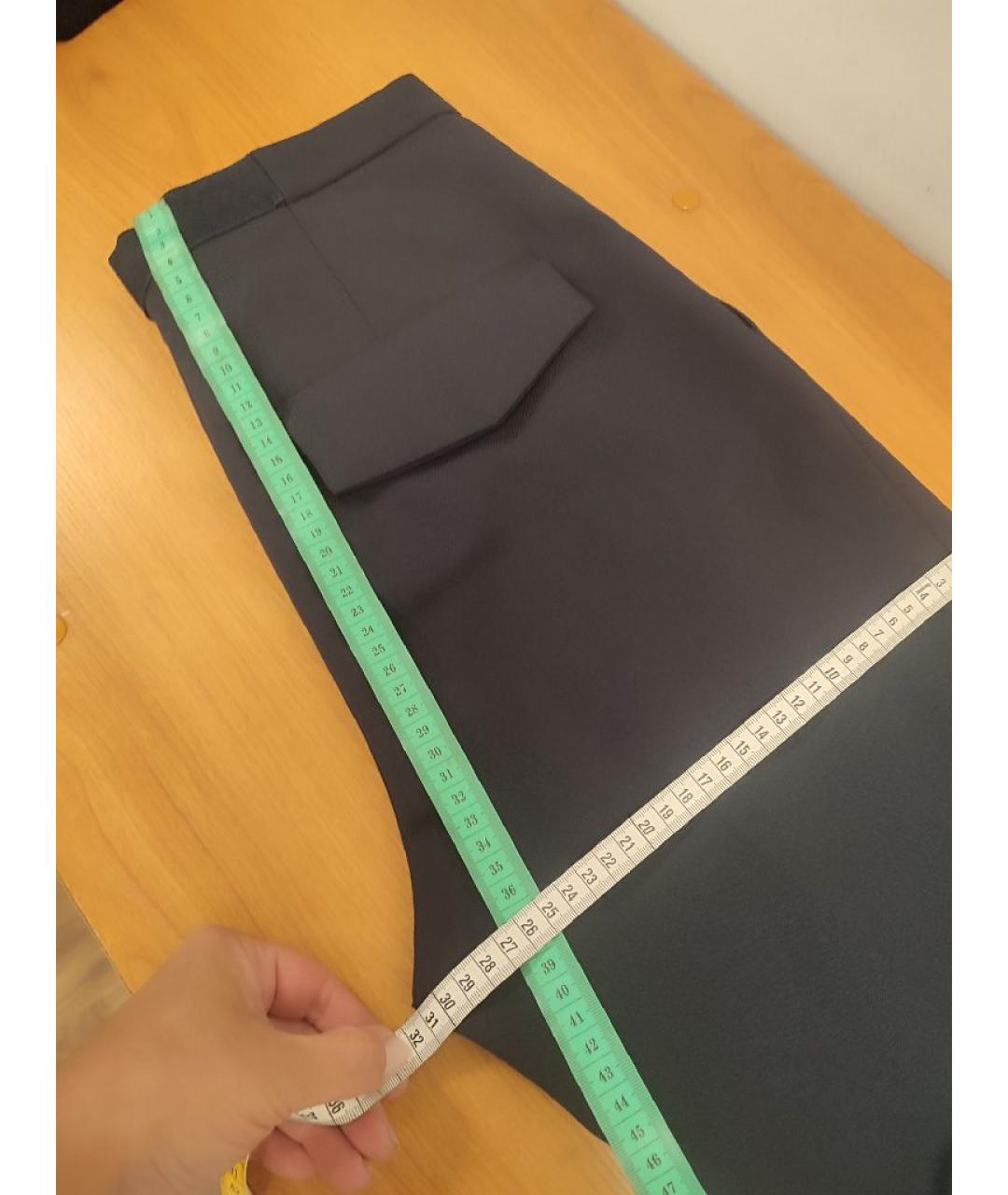 COS Темно-синие шерстяные брюки широкие, фото 7