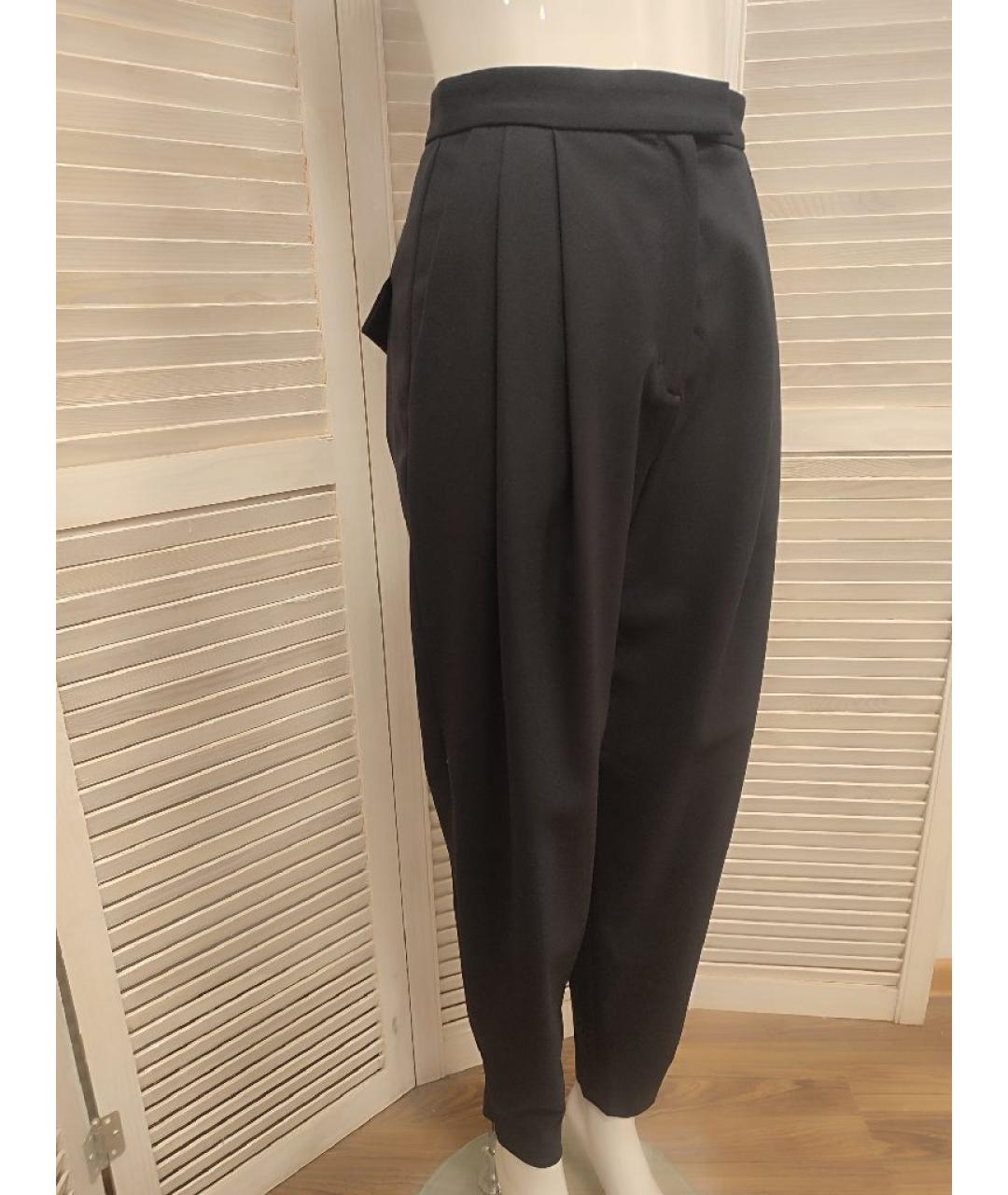 COS Темно-синие шерстяные брюки широкие, фото 4