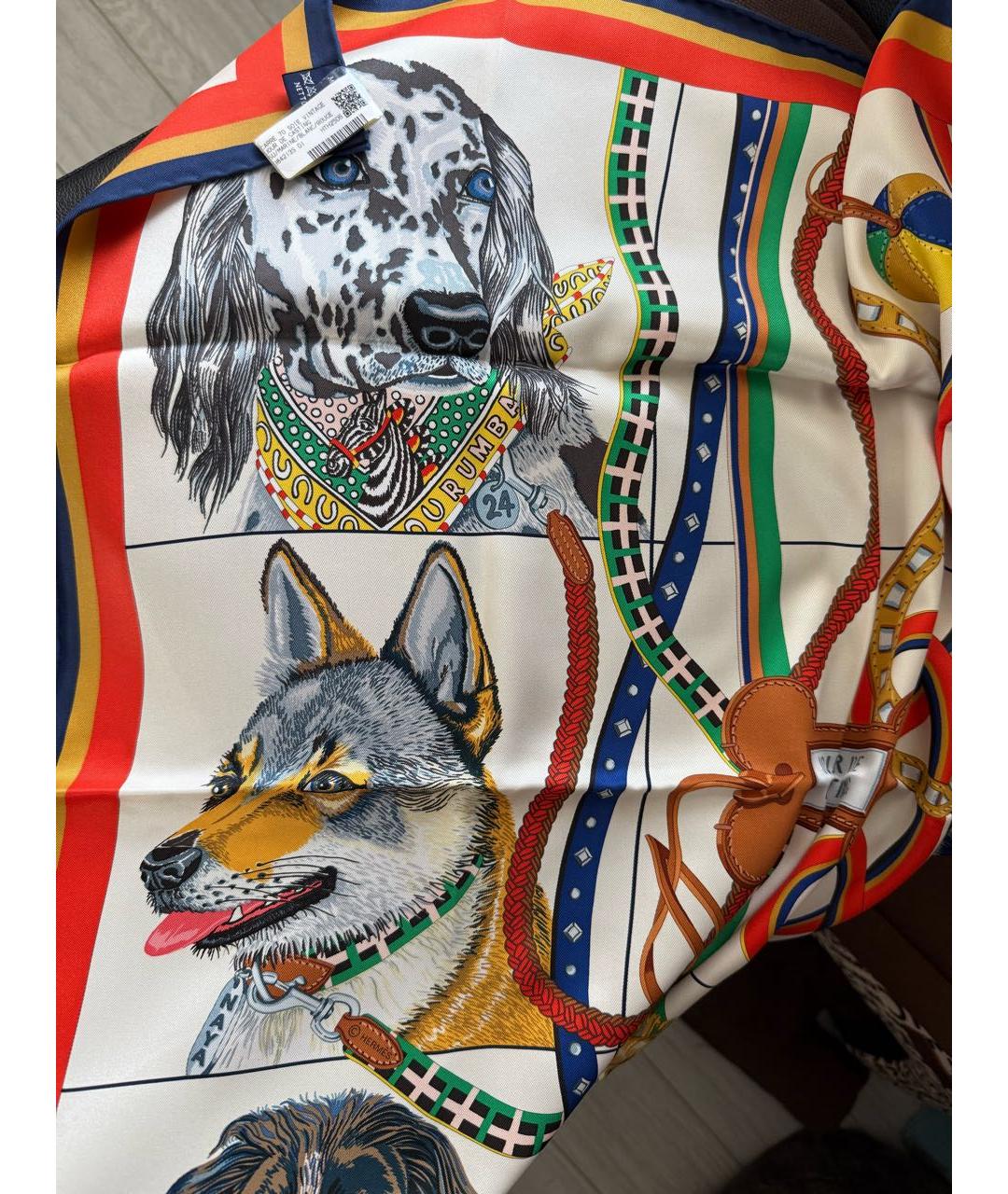 HERMES Мульти шелковый платок, фото 2