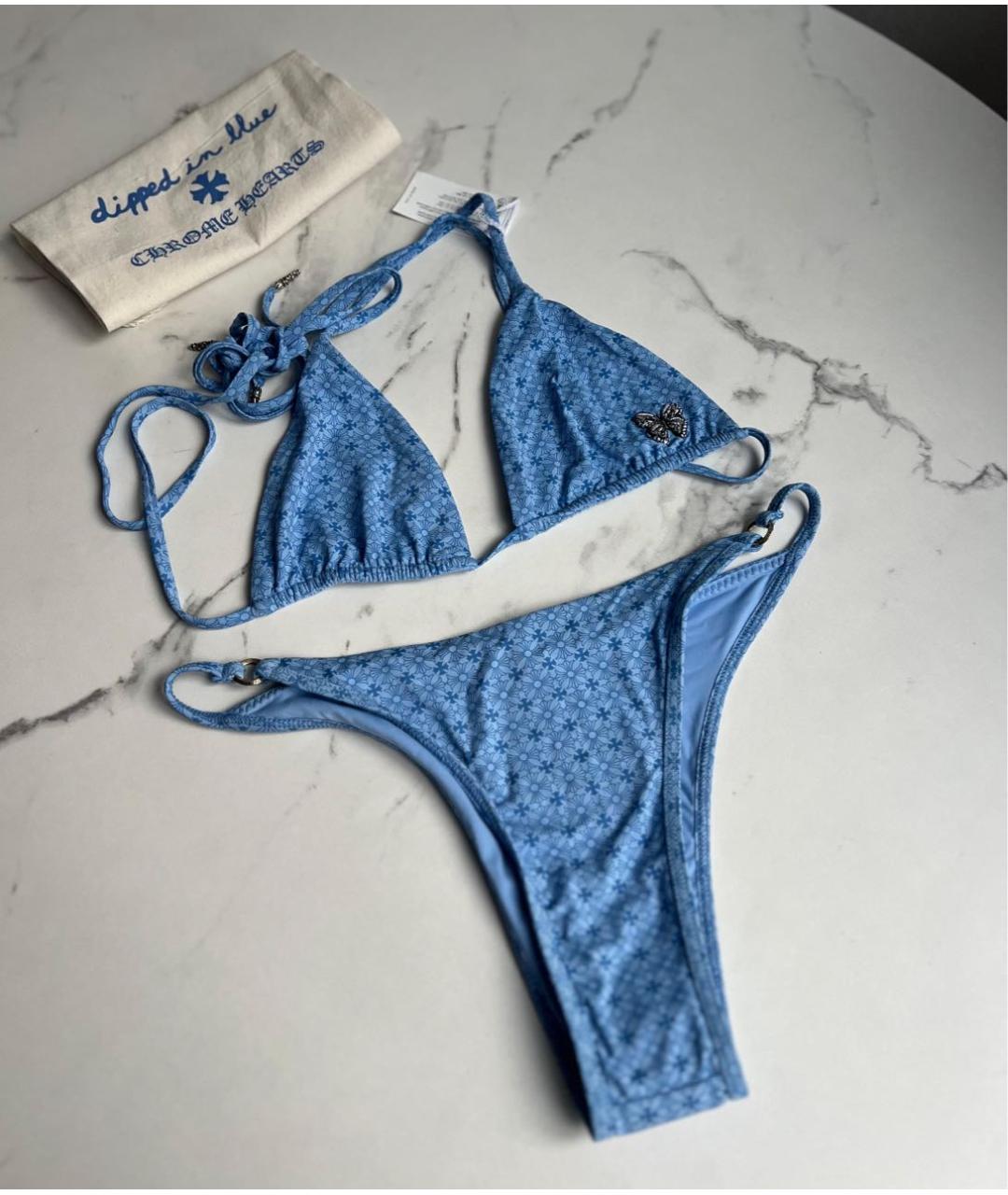 CHROME HEARTS Голубой купальник, фото 3