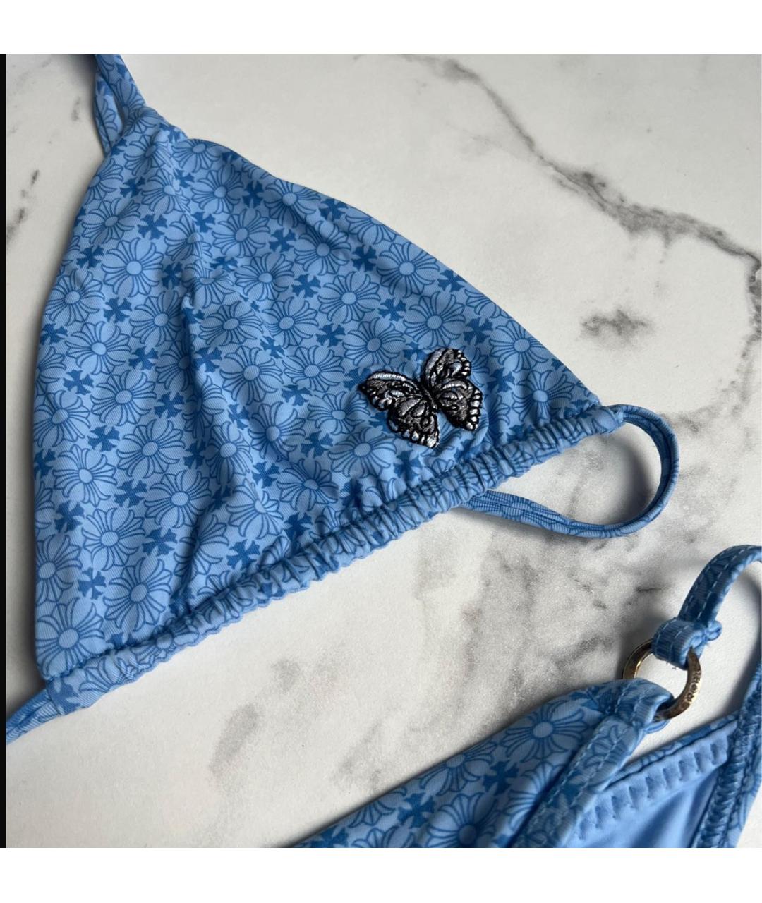 CHROME HEARTS Голубой купальник, фото 2