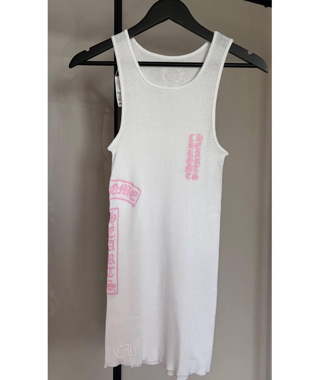 CHROME HEARTS Белая хлопковая майка, фото 4