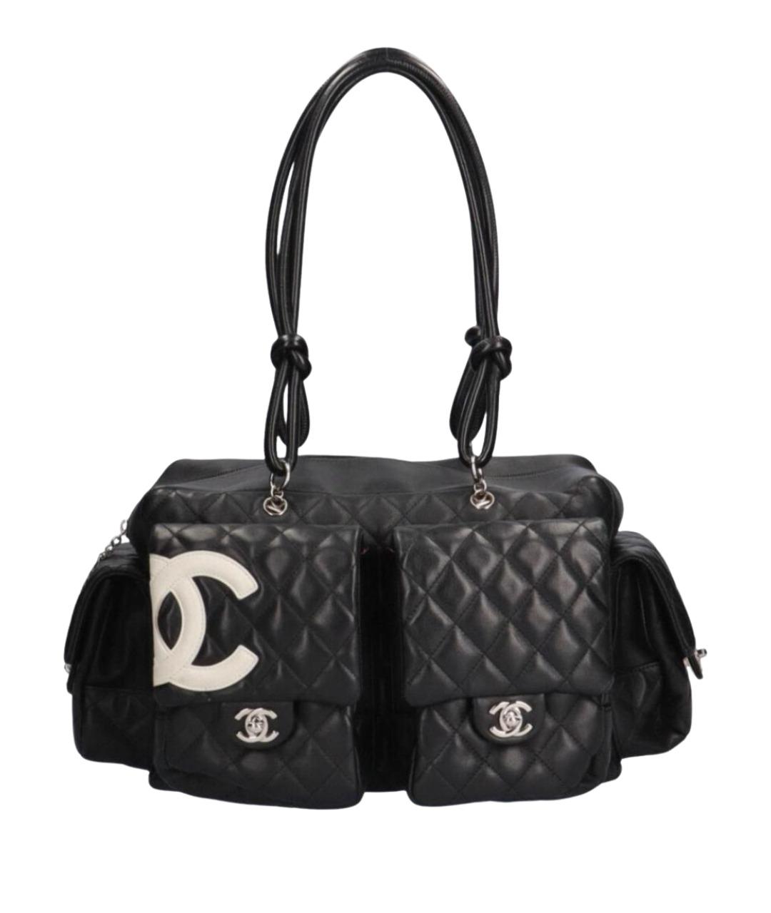 CHANEL Черная кожаная сумка через плечо, фото 1