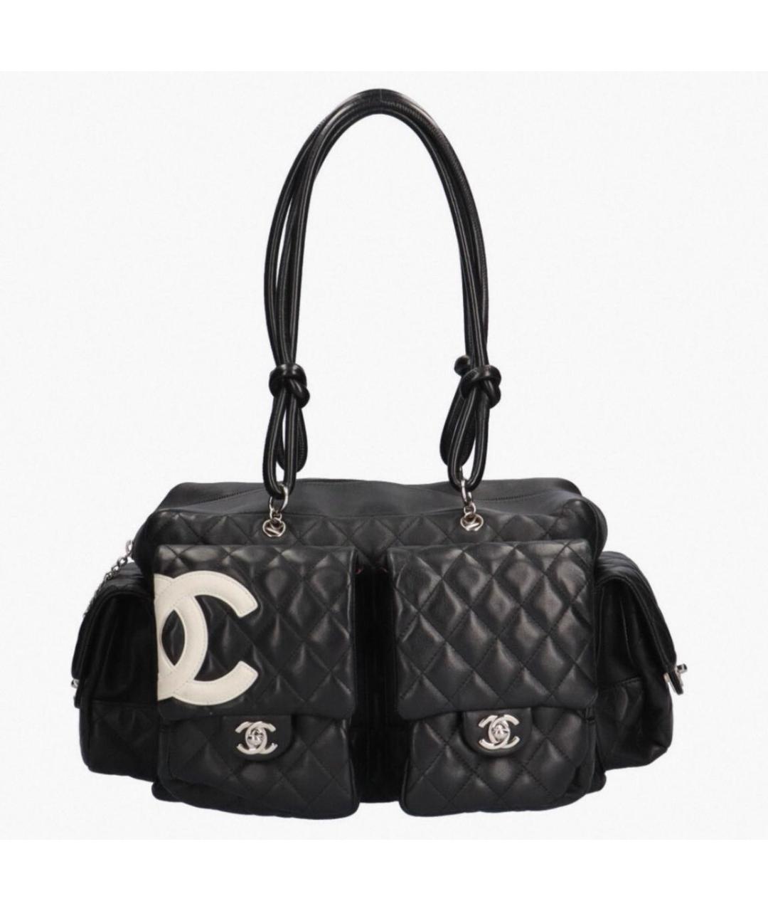 CHANEL Черная кожаная сумка через плечо, фото 5