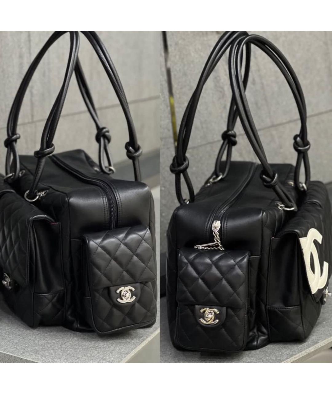 CHANEL Черная кожаная сумка через плечо, фото 3