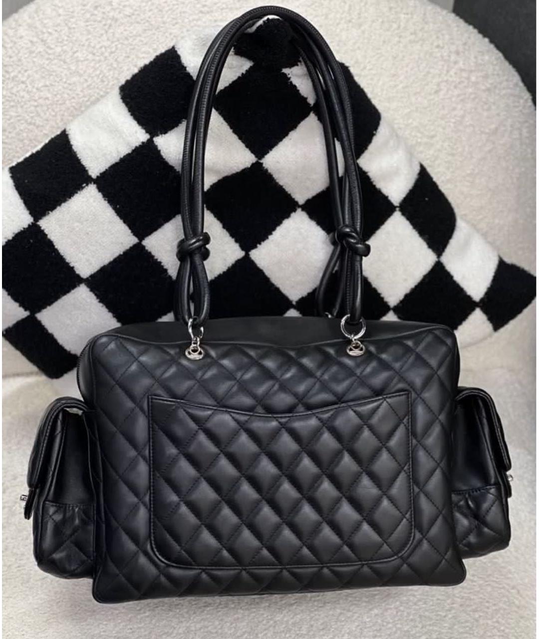 CHANEL Черная кожаная сумка через плечо, фото 4