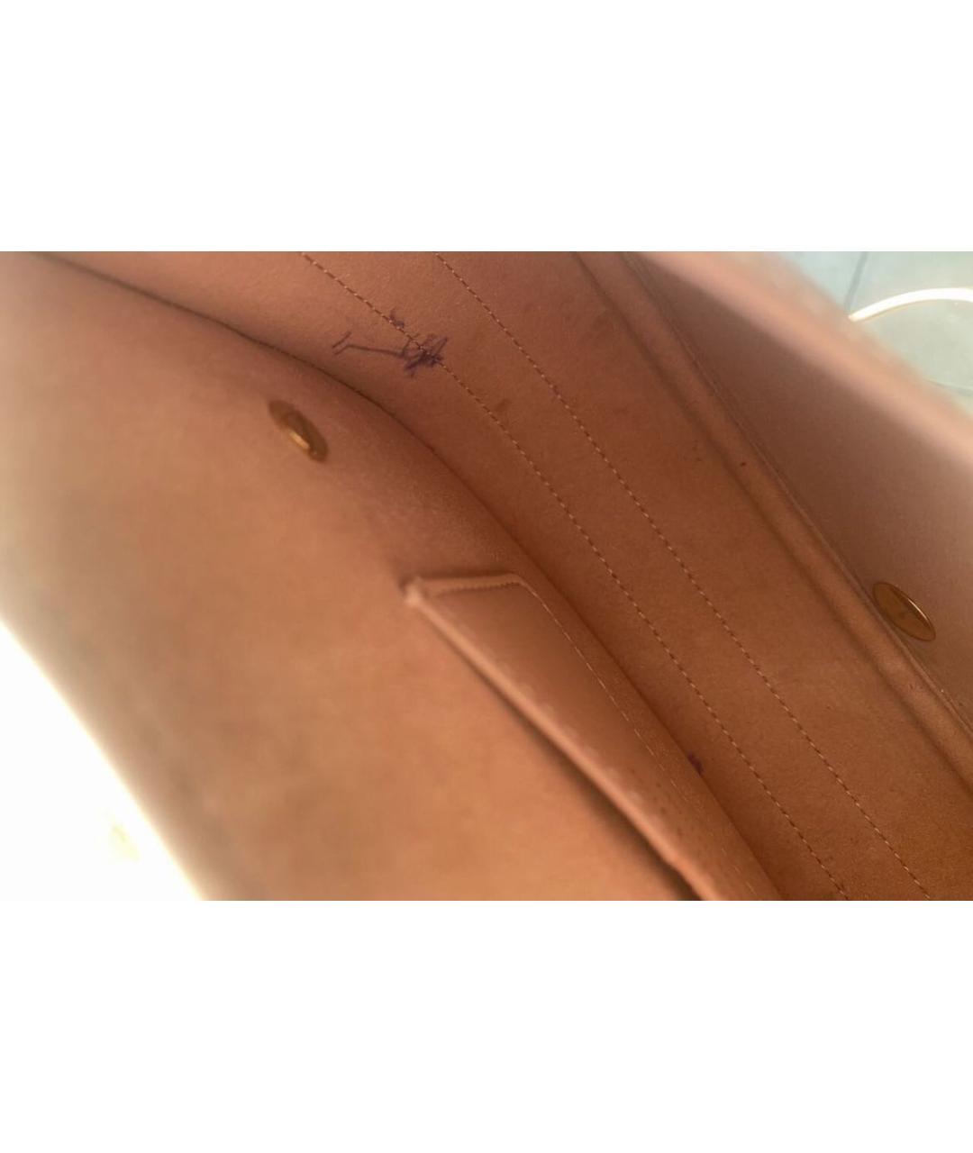 CHRISTIAN DIOR Коралловая кожаная сумка через плечо, фото 5