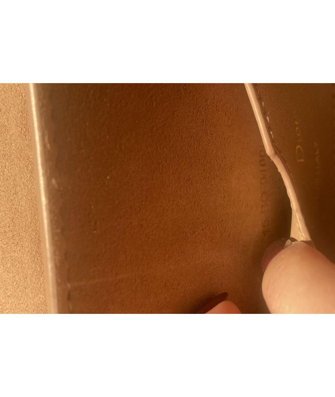 CHRISTIAN DIOR Коралловая кожаная сумка через плечо, фото 6