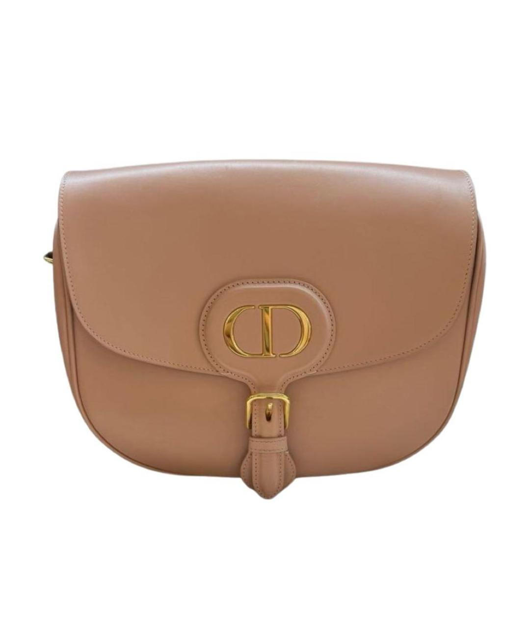 CHRISTIAN DIOR Коралловая кожаная сумка через плечо, фото 1